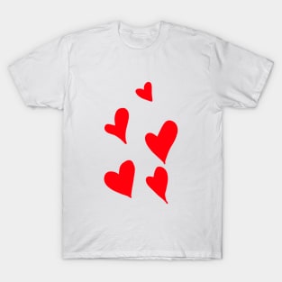 Red heart shape design T-Shirt